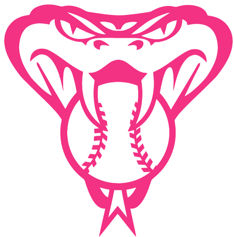 Arizona Diamondbacks Hot Pink Snake Head Logo Premium DieCut Vinyl Decal PICK SIZE