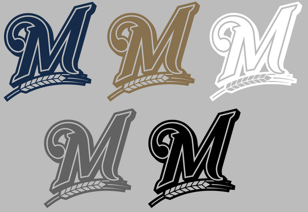 Milwaukee Brewers Retro Throwback 2000s-2010s M Logo Premium DieCut Vinyl Decal PICK COLOR & SIZE