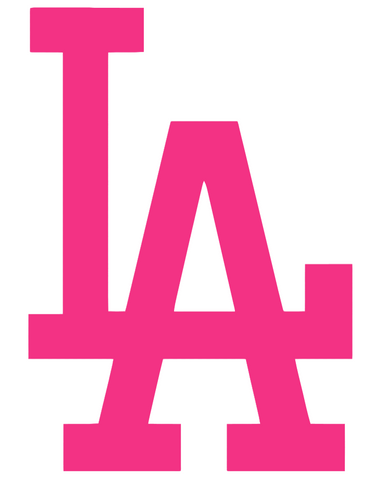 Los Angeles Dodgers Hot Pink Team Logo Premium DieCut Vinyl Decal PICK SIZE
