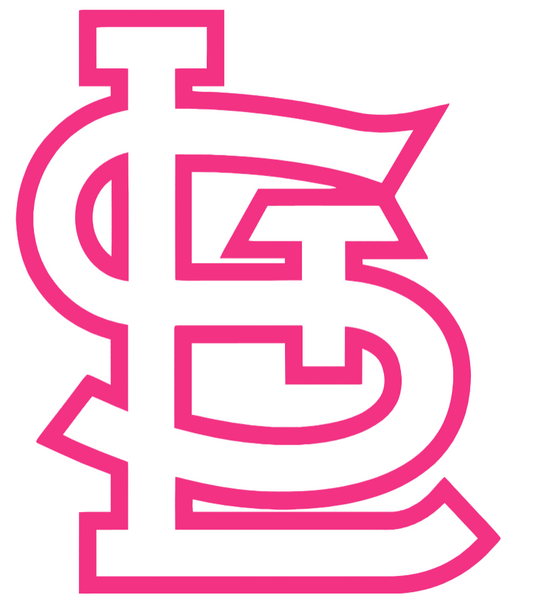 St Louis Cardinals Hot Pink Team Logo Premium DieCut Vinyl Decal PICK SIZE