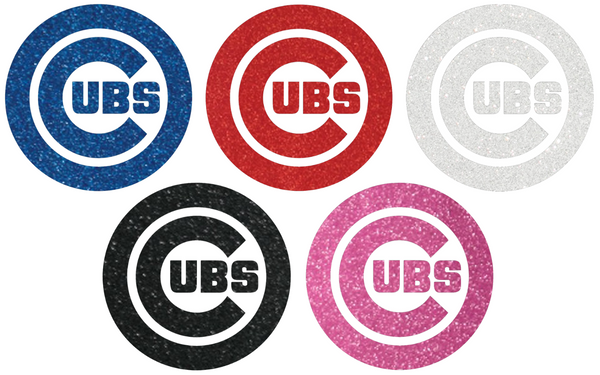 Chicago Cubs Metallic Sparkle Team Logo Premium DieCut Vinyl Decal PICK COLOR & SIZE
