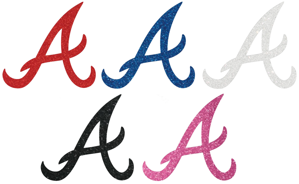 Atlanta Braves Metallic Sparkle Team Logo Premium DieCut Vinyl Decal PICK COLOR & SIZE