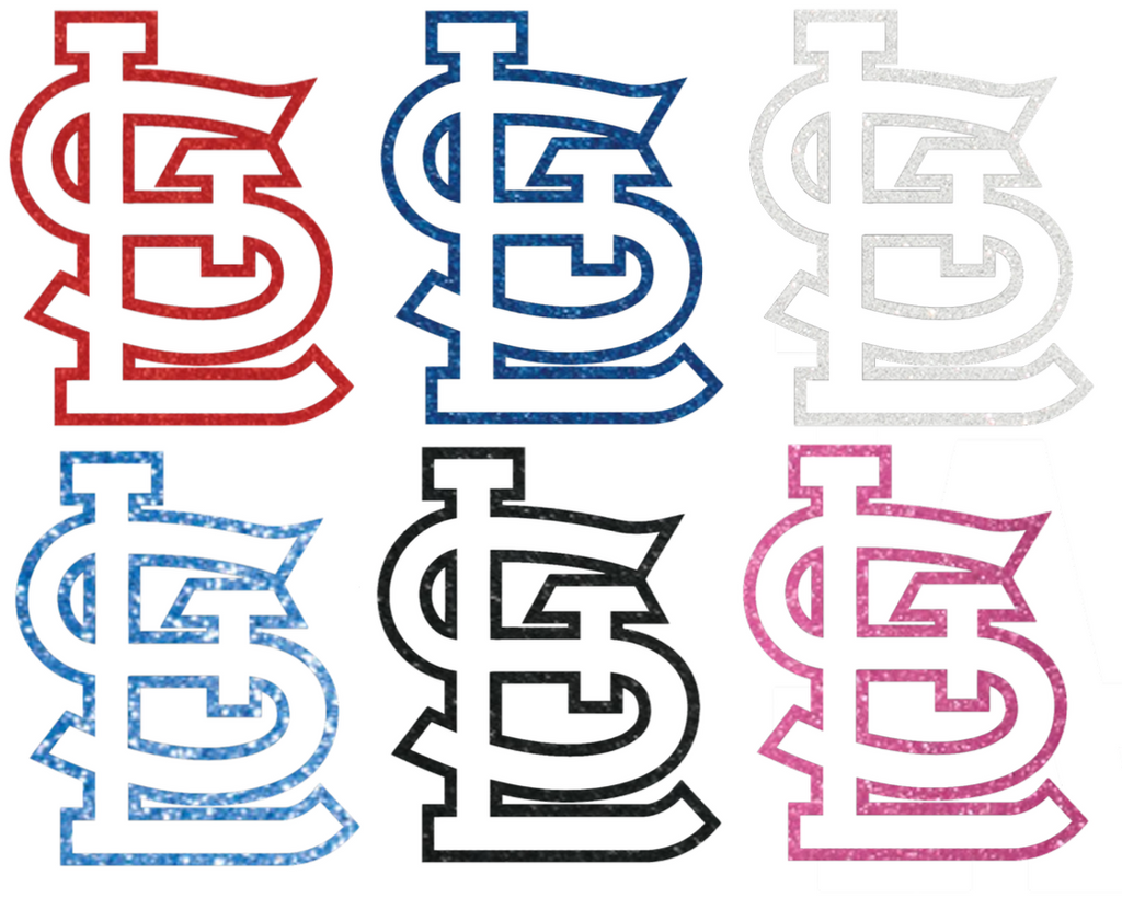 St Louis Cardinals Metallic Sparkle Team Logo Premium DieCut Vinyl Decal PICK COLOR & SIZE