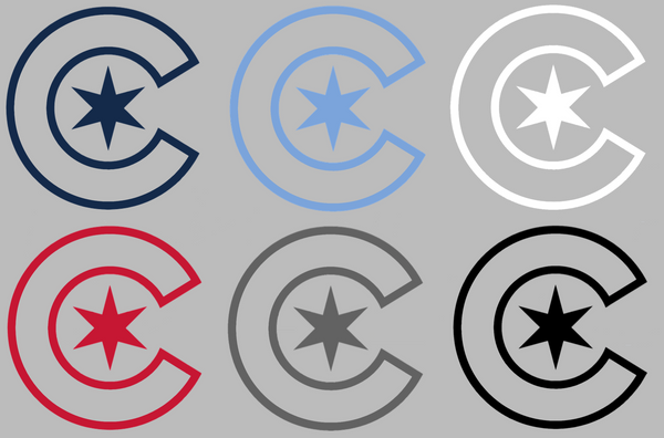 Chicago Cubs City Connect C Logo Premium DieCut Vinyl Decal PICK COLOR & SIZE