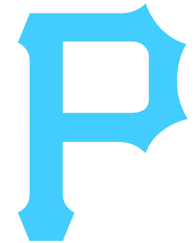 Pittsburgh Pirates Light Blue Fathers Day Prostate Cancer Awareness Team Logo Vinyl Decal PICK SIZE