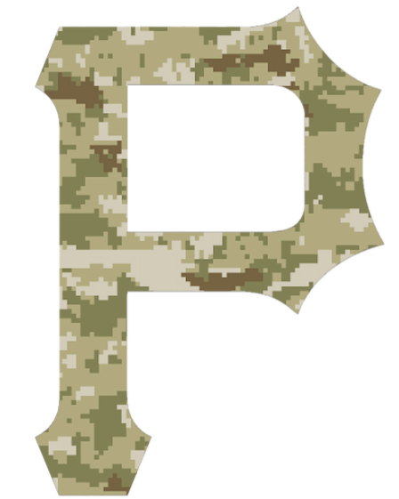 Pittsburgh Pirates Salute to Service Team Logo Camouflage Camo Vinyl Decal PICK SIZE