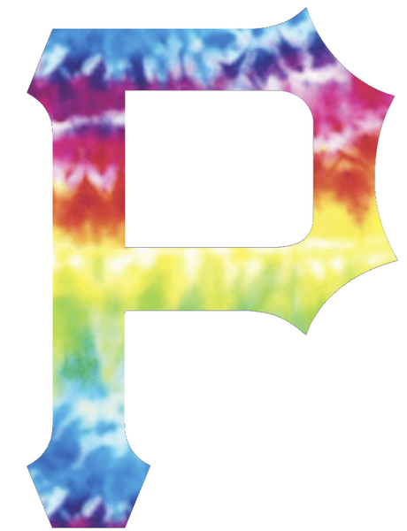 Pittsburgh Pirates Crucial Catch Cancer Team Logo Tie Dye Vinyl Decal PICK SIZE