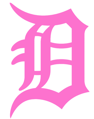 Detroit Tigers Pink Mothers Day Breast Cancer Awareness Team Logo Vinyl Decal PICK SIZE