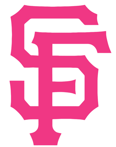 San Francisco Giants Hot Pink Team Logo Premium DieCut Vinyl Decal PICK SIZE