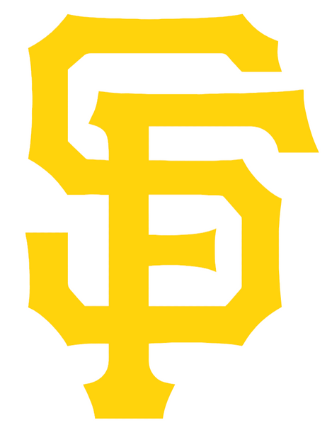 San Francisco Giants Yellow Childhood Cancer Awareness Team Logo Vinyl Decal PICK SIZE