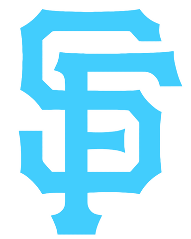 San Francisco Giants Light Blue Fathers Day Prostate Cancer Awareness Team Logo Vinyl Decal PICK SIZE