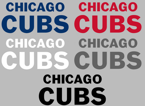 Chicago Cubs Team Name Logo Premium DieCut Vinyl Decal PICK COLOR & SIZE