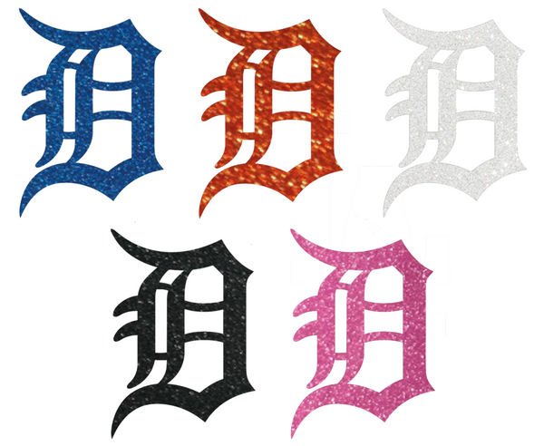 Detroit Tigers Metallic Sparkle Team Logo Premium DieCut Vinyl Decal PICK COLOR & SIZE