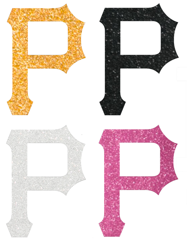 Pittsburgh Pirates Metallic Sparkle Team Logo Premium DieCut Vinyl Decal PICK COLOR & SIZE