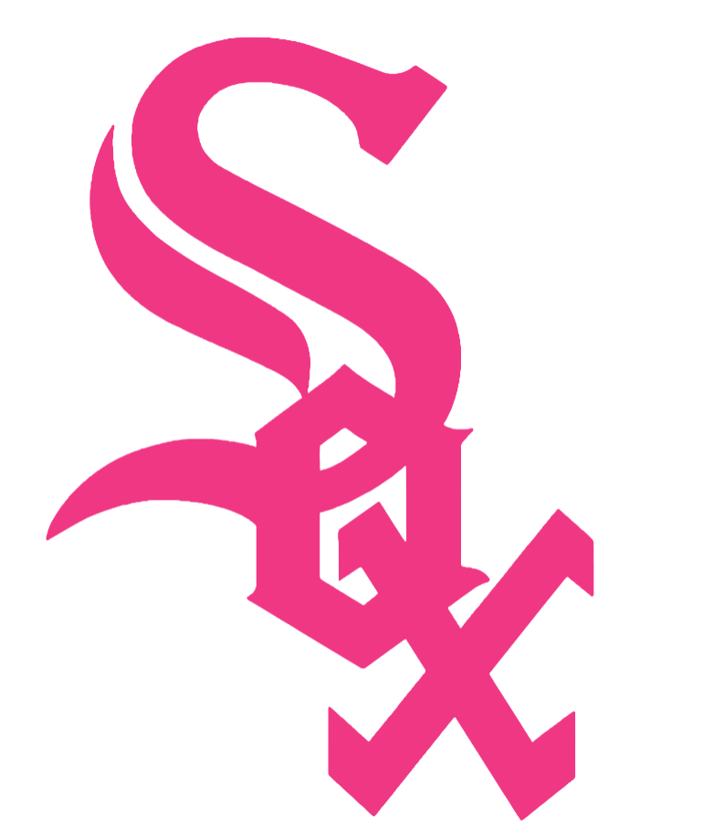 Chicago White Sox Hot Pink Team Logo Premium DieCut Vinyl Decal PICK SIZE