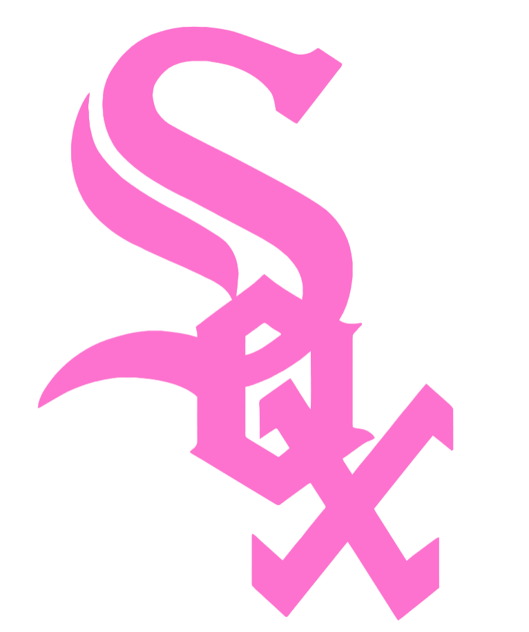 Chicago White Sox Pink Mothers Day Breast Cancer Awareness Team Logo Vinyl Decal PICK SIZE