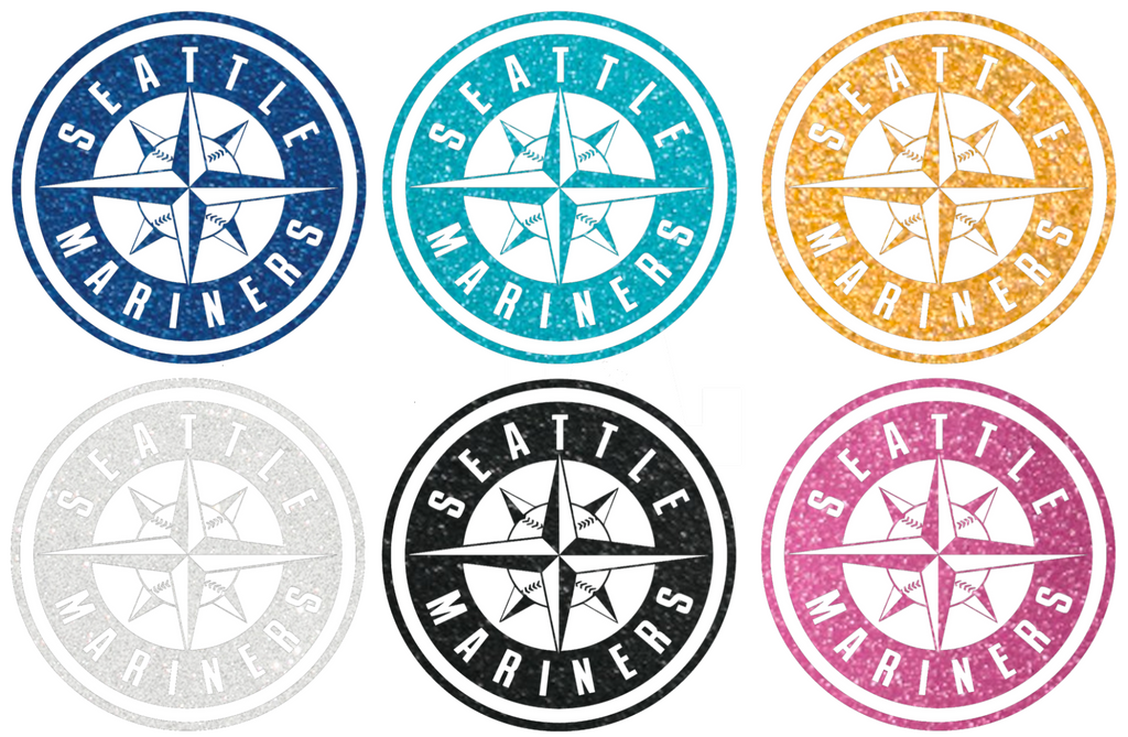 Seattle Mariners Metallic Sparkle Alternate Logo Premium DieCut Vinyl Decal PICK COLOR & SIZE