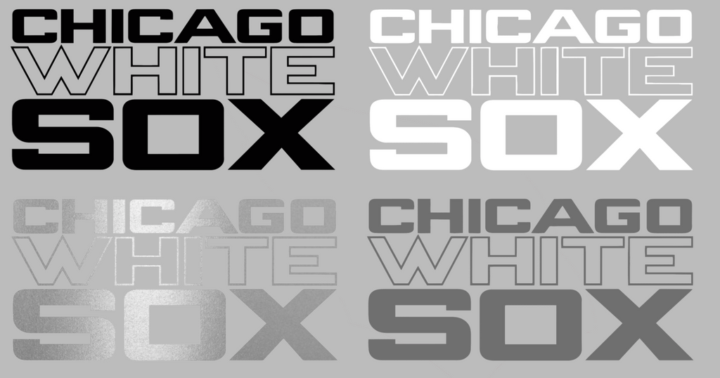 Chicago White Sox Team Name Logo Premium DieCut Vinyl Decal PICK COLOR & SIZE