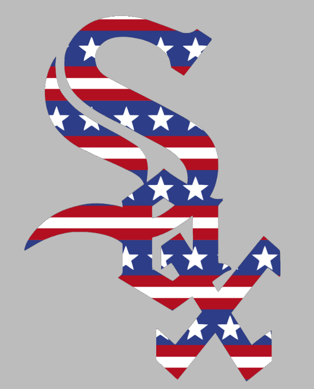 Chicago White Sox Stars & Stripes Team Logo USA American Flag Vinyl Decal PICK SIZE