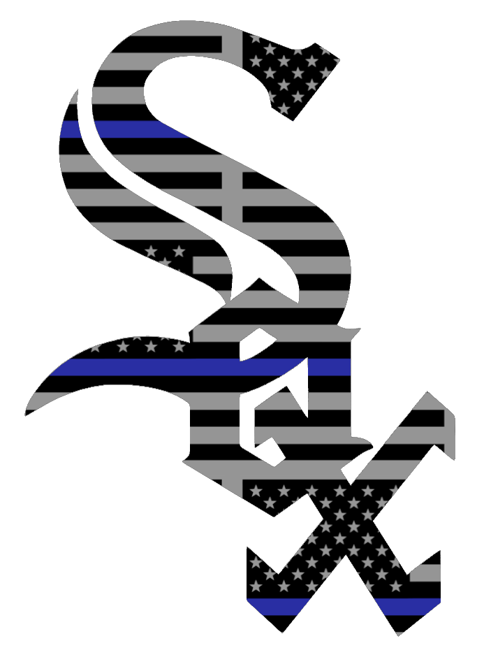 Chicago White Sox Thin Blue Line Team Logo American Flag Premium DieCut Vinyl Decal PICK SIZE