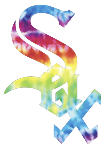 Chicago White Sox Crucial Catch Cancer Team Logo Tie Dye Vinyl Decal PICK SIZE
