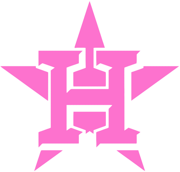 Houston Astros Pink Mothers Day Breast Cancer Awareness Team Logo Vinyl Decal PICK SIZE
