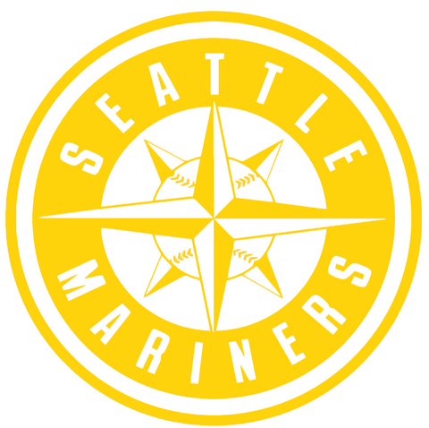 Seattle Mariners Yellow Childhood Cancer Awareness Alternate Logo Vinyl Decal PICK SIZE