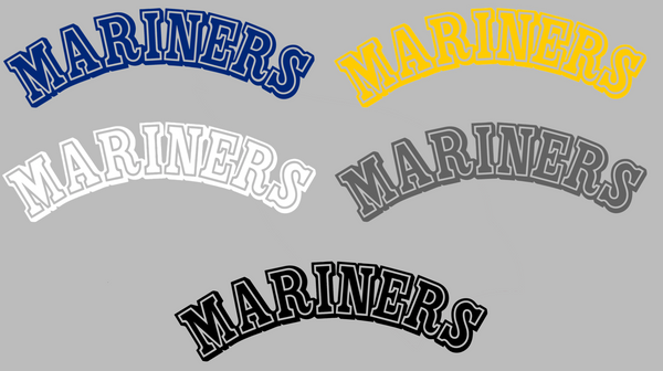 Seattle Mariners Retro Throwback Team Name Logo Premium DieCut Vinyl Decal PICK COLOR & SIZE