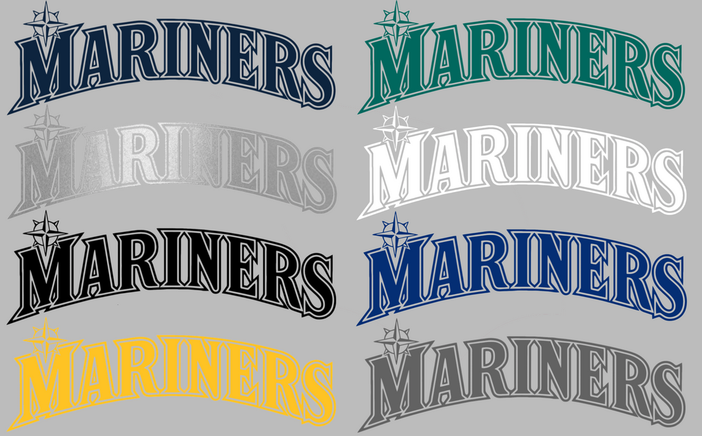 Seattle Mariners Team Name Logo Premium DieCut Vinyl Decal PICK COLOR & SIZE
