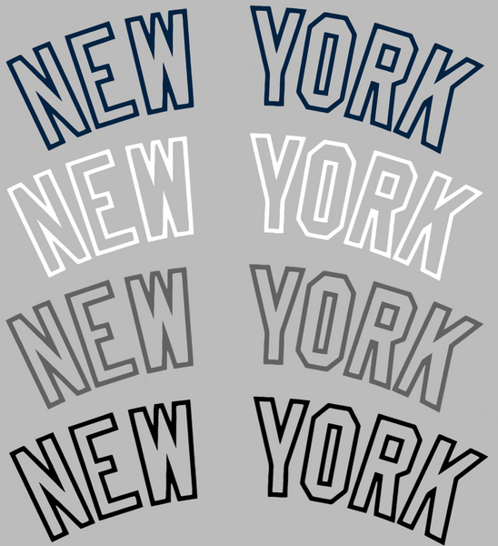 New York Yankees Team Name Logo Premium DieCut Vinyl Decal PICK COLOR & SIZE