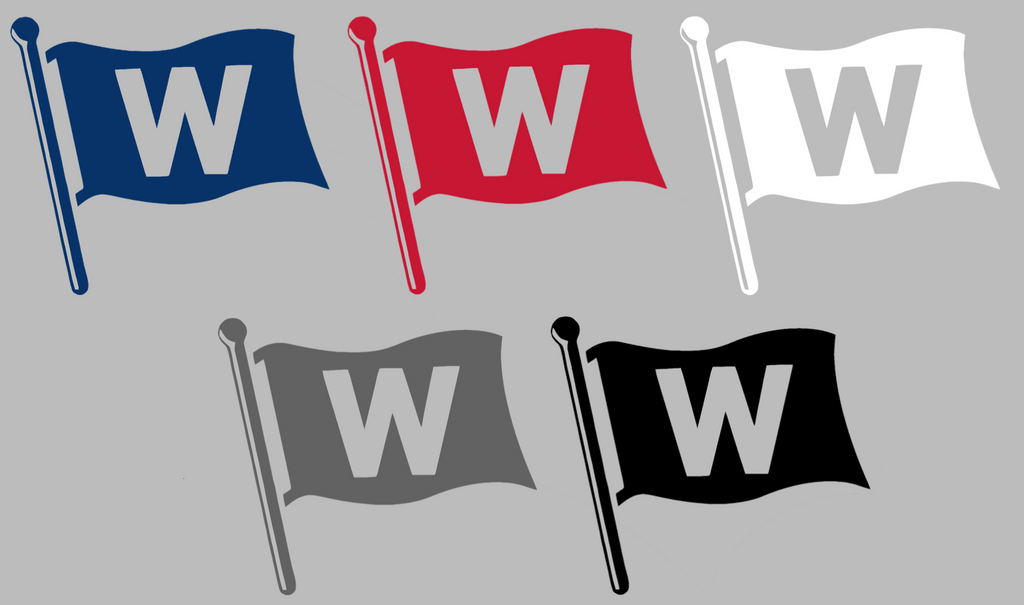 Chicago Cubs W Flag Logo Premium DieCut Vinyl Decal PICK COLOR & SIZE