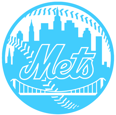 New York Mets Light Blue Fathers Day Prostate Cancer Awareness Alternate Logo Vinyl Decal PICK SIZE
