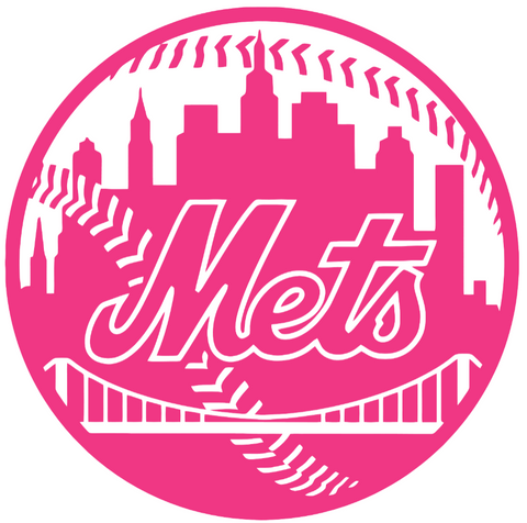 New York Mets Hot Pink Alternate Logo Premium DieCut Vinyl Decal PICK SIZE