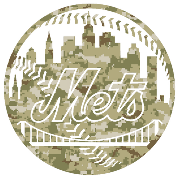 New York Mets Salute to Service Alternate Logo Camouflage Camo Vinyl Decal PICK SIZE