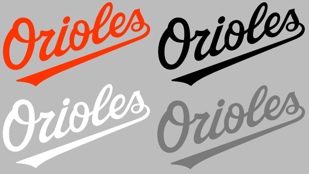 Baltimore Orioles Team Name Logo Premium DieCut Vinyl Decal PICK COLOR & SIZE