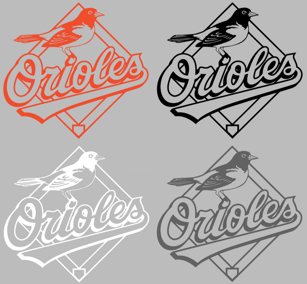 Baltimore Orioles Retro Throwback 1990s-2000s Logo Premium DieCut Vinyl Decal PICK COLOR & SIZE