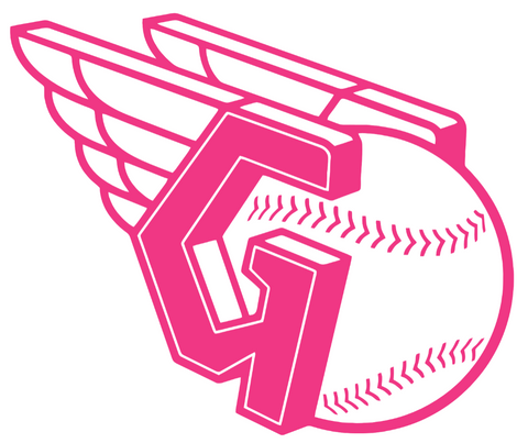 Cleveland Guardians Hot Pink Team Logo Premium DieCut Vinyl Decal PICK SIZE
