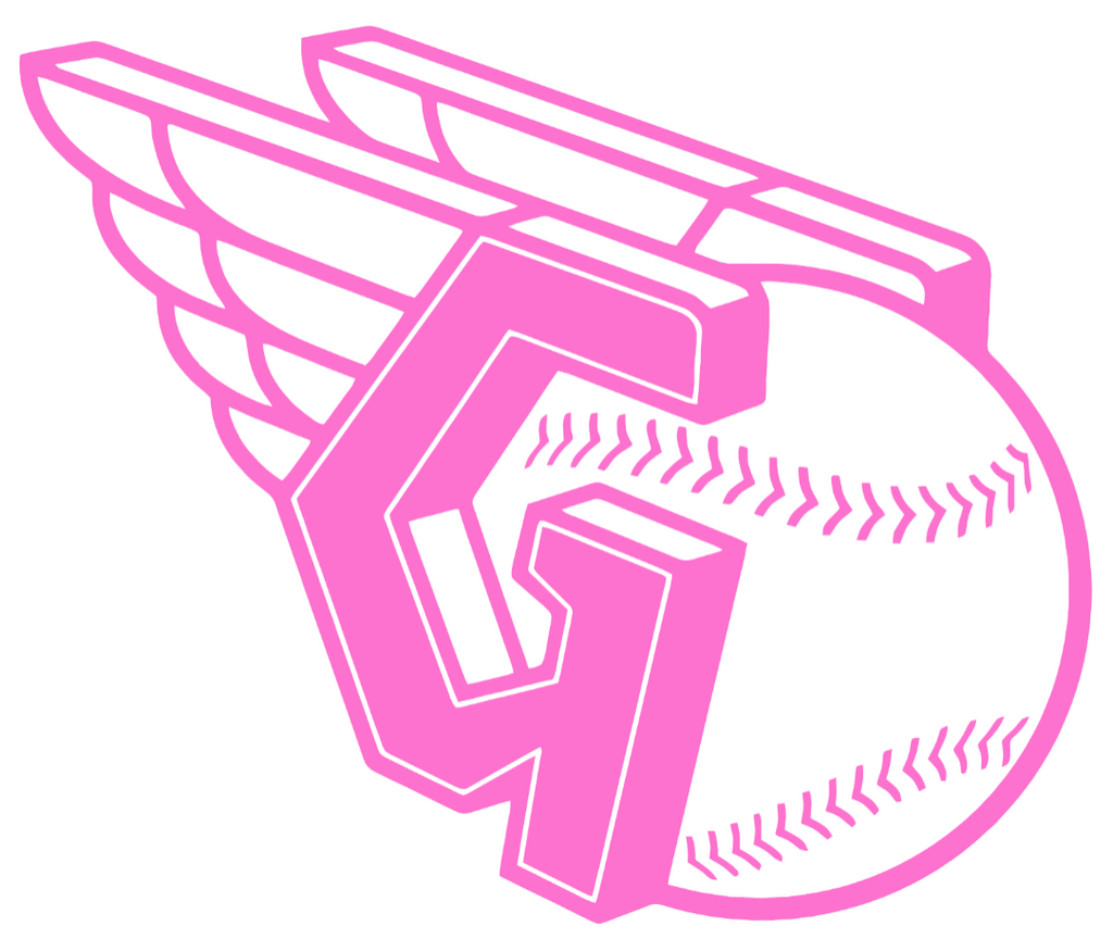 Cleveland Guardians Pink Mothers Day Breast Cancer Awareness Team Logo Vinyl Decal PICK SIZE
