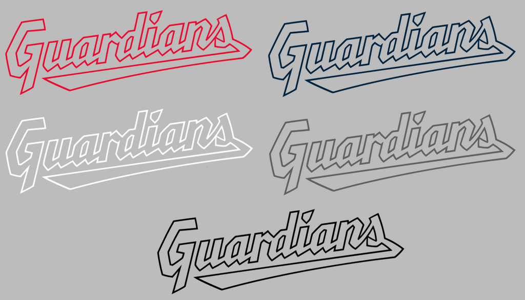 Cleveland Guardians Team Name Logo Premium DieCut Vinyl Decal PICK COLOR & SIZE