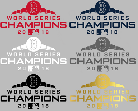 Boston Red Sox 2018 World Series Champions Premium DieCut Vinyl Decal PICK COLOR & SIZE