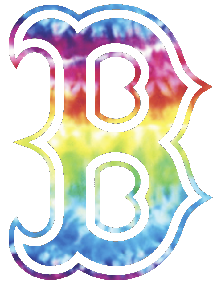 Boston Red Sox Crucial Catch Cancer B Logo Tie Dye Vinyl Decal PICK SIZE