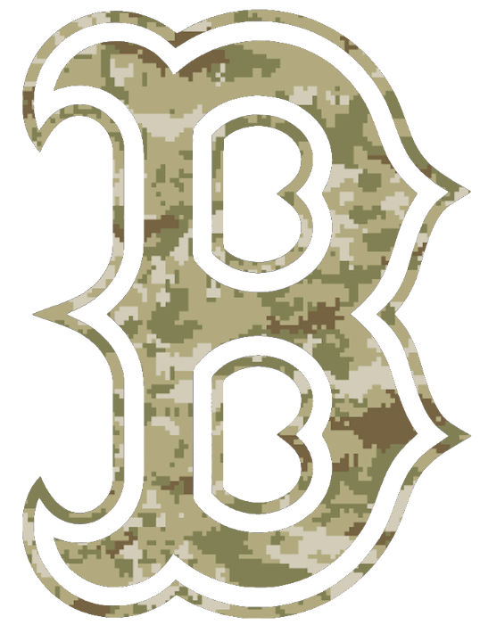 Boston Red Sox Salute to Service B Logo Camouflage Camo Vinyl Decal PICK SIZE