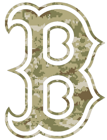 Boston Red Sox Salute to Service B Logo Camouflage Camo Vinyl Decal PICK SIZE