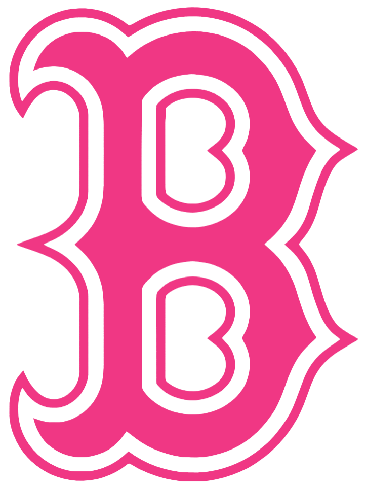 Boston Red Sox Hot Pink B Logo Premium DieCut Vinyl Decal PICK SIZE