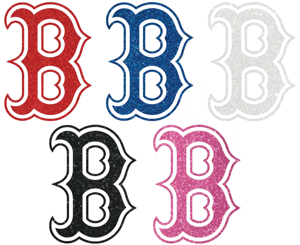 Boston Red Sox Metallic Sparkle B Logo Premium DieCut Vinyl Decal PICK COLOR & SIZE