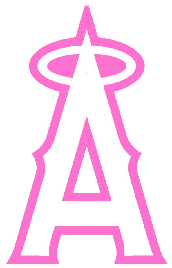 Los Angeles Angels Pink Mothers Day Breast Cancer Awareness Team Logo Vinyl Decal PICK SIZE