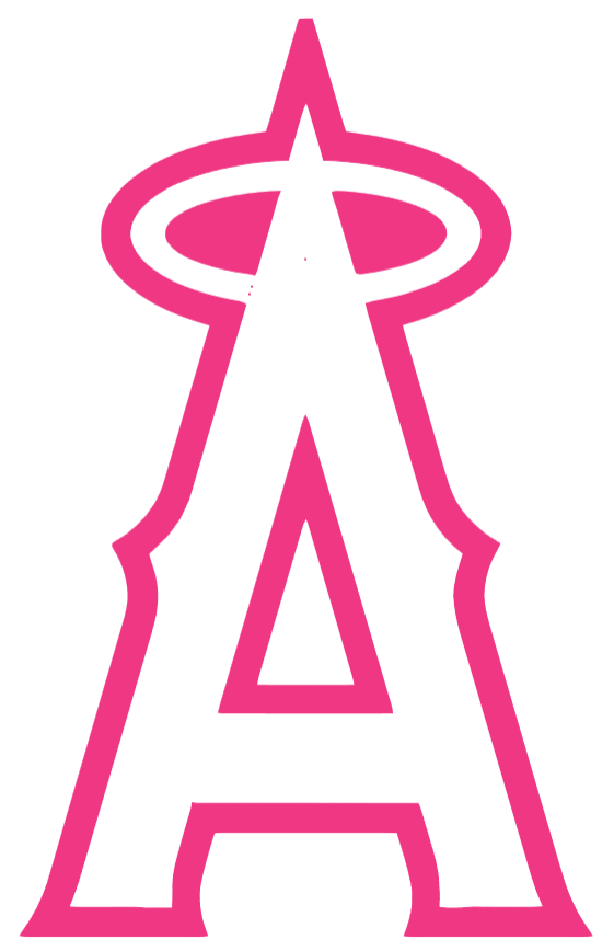 Los Angeles Angels Hot Pink Team Logo Premium DieCut Vinyl Decal PICK SIZE