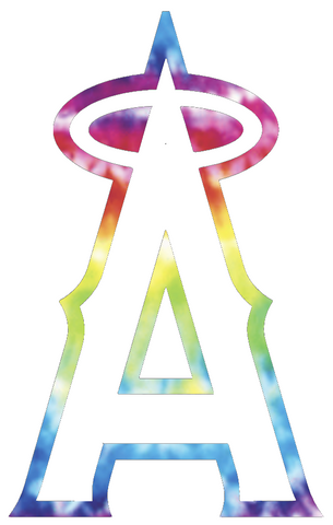 Los Angeles Angels Crucial Catch Cancer Team Logo Tie Dye Vinyl Decal PICK SIZE