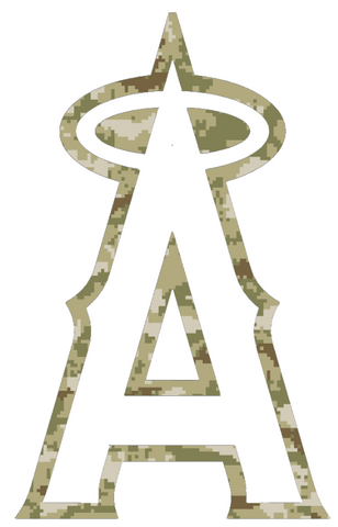 Los Angeles Angels Salute to Service Team Logo Camouflage Camo Vinyl Decal PICK SIZE