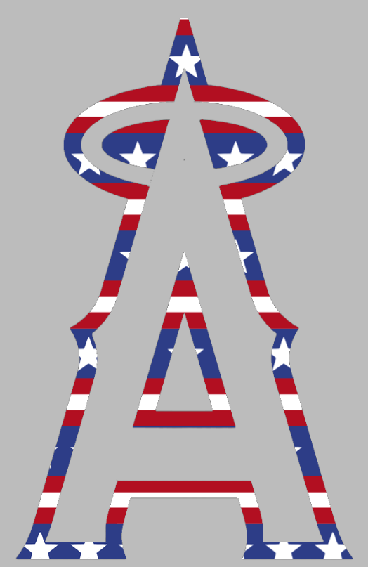 Los Angeles Angels Stars & Stripes Team Logo USA American Flag Vinyl Decal PICK SIZE